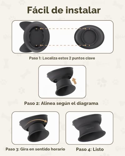 Thumbnail 6 de MateeyLife comedero elevado para gatos, 2 juegos con inclinación de 15°