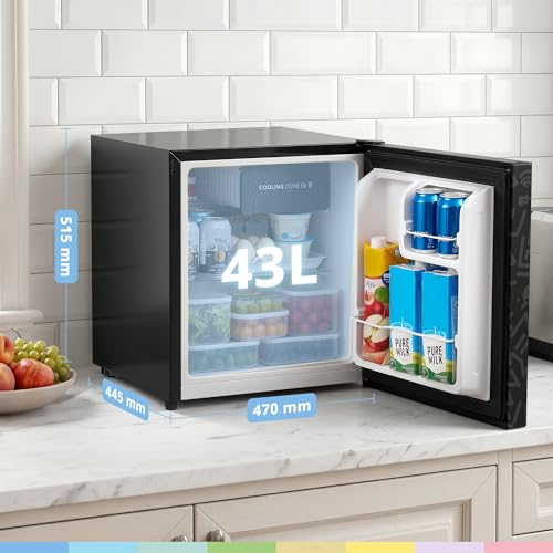 Detalle de COMFEE' RCD48BF2EUY(E) Mini Frigo 43L: design moderno e compatto per casa, ufficio o camera