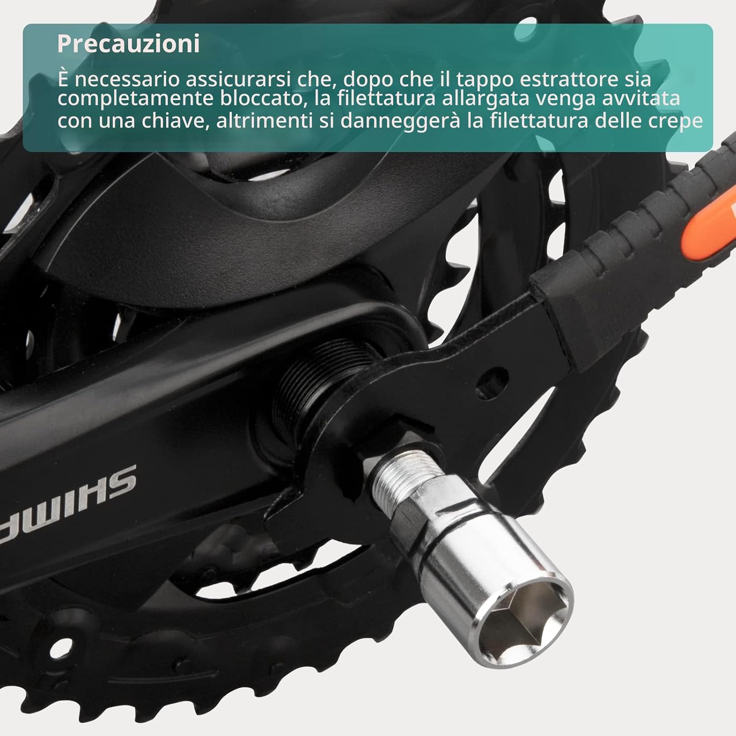 Thumbnail 3 de Homord Estrattore Pedivella Bici e Estrattore Movimento Centrale Bici con Chiave Inglese da 16mm