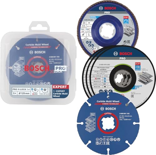 Detalle de Bosch Professional Set discos X-LOCK Ø 125 mm para amoladora 🛠