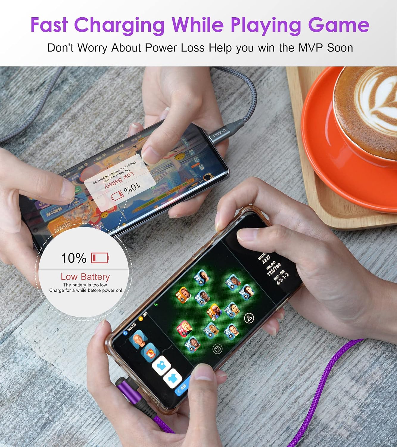Thumbnail 6 de AviBrex USB-C Kabel 3.1A, 2er-Set, 3 m, 90° Winkel, Nylon