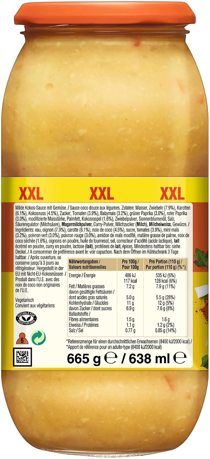 Detalle 2 de BEN'S ORIGINAL Sauce Cremiges Curry – 6 Gläser