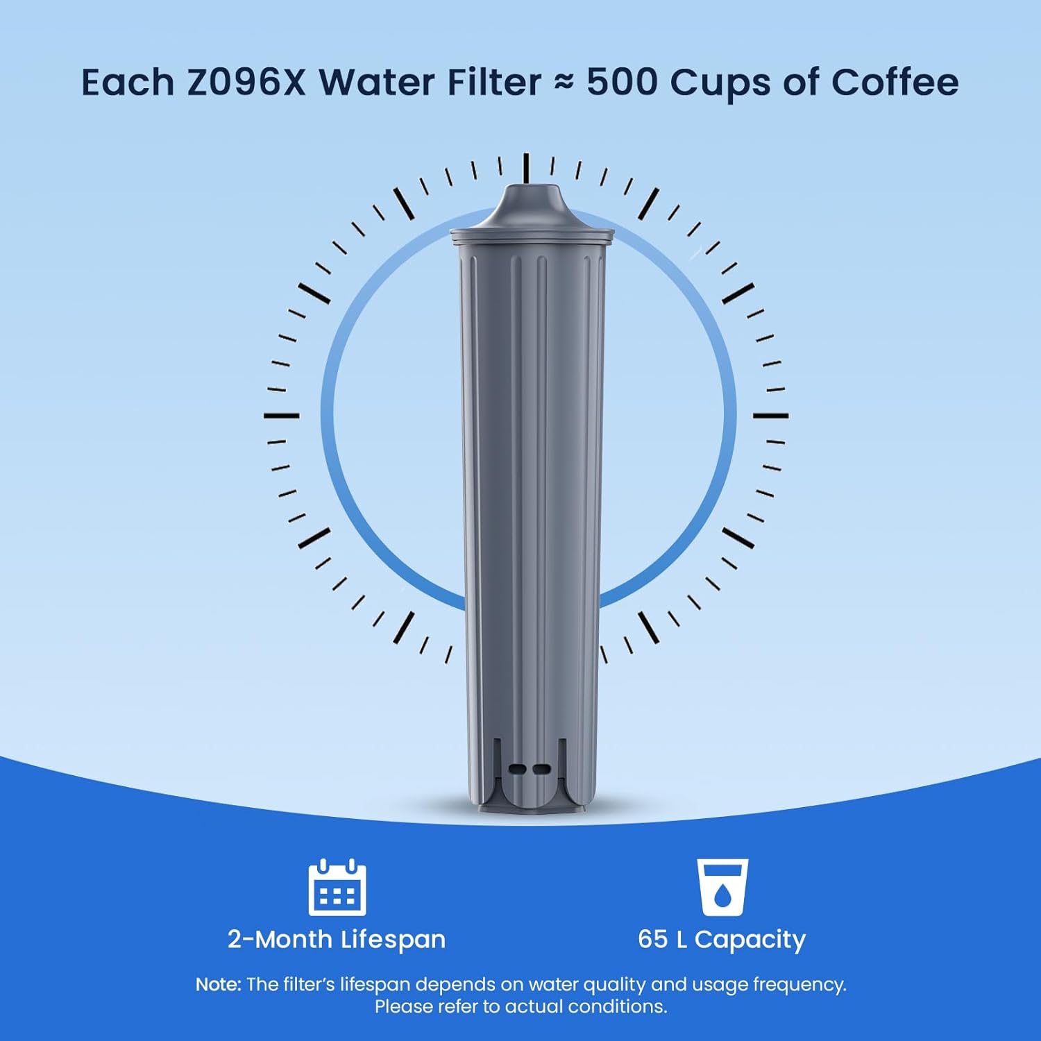 Detalle de GLACIER FRESH Water Filter for Jura Claris Smart+ Compatible Machines (3 Pack)