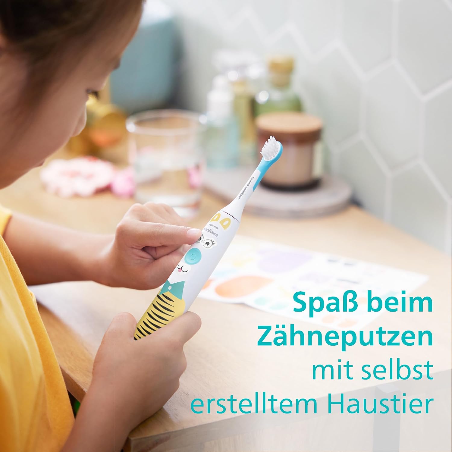 Detalle 2 de Philips Sonicare For Kids: Design a Pet Edition HX3603/01 – Zahnreinigung mit Spaßfaktor