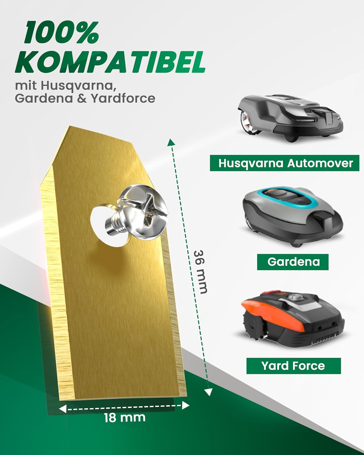 Thumbnail 3 de Domar Mähroboter Messer kompatibel mit (Husyavarna/Gardena)