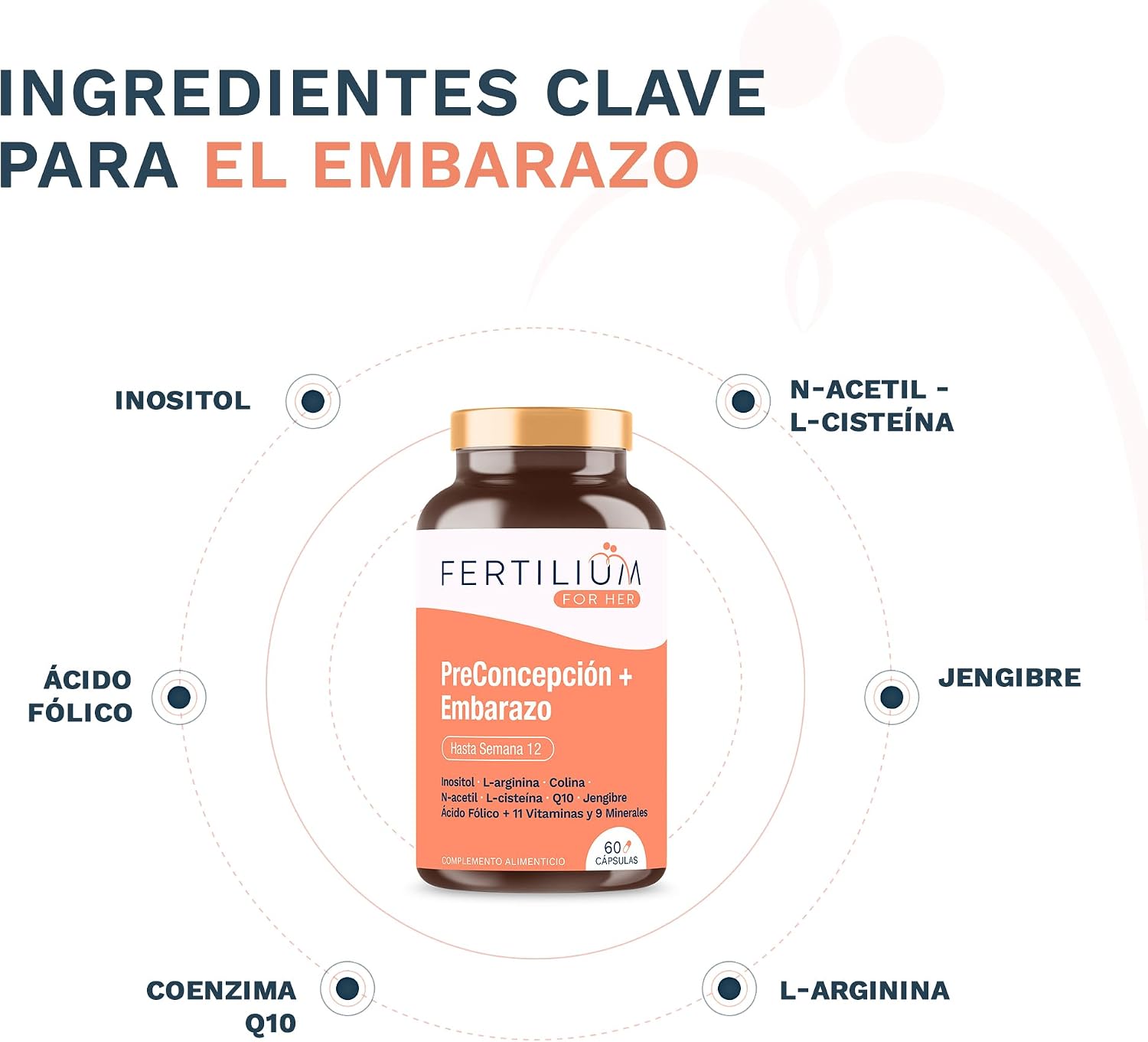 Thumbnail 4 de FERTILIUM Vitaminas prenatales 60 cápsulas