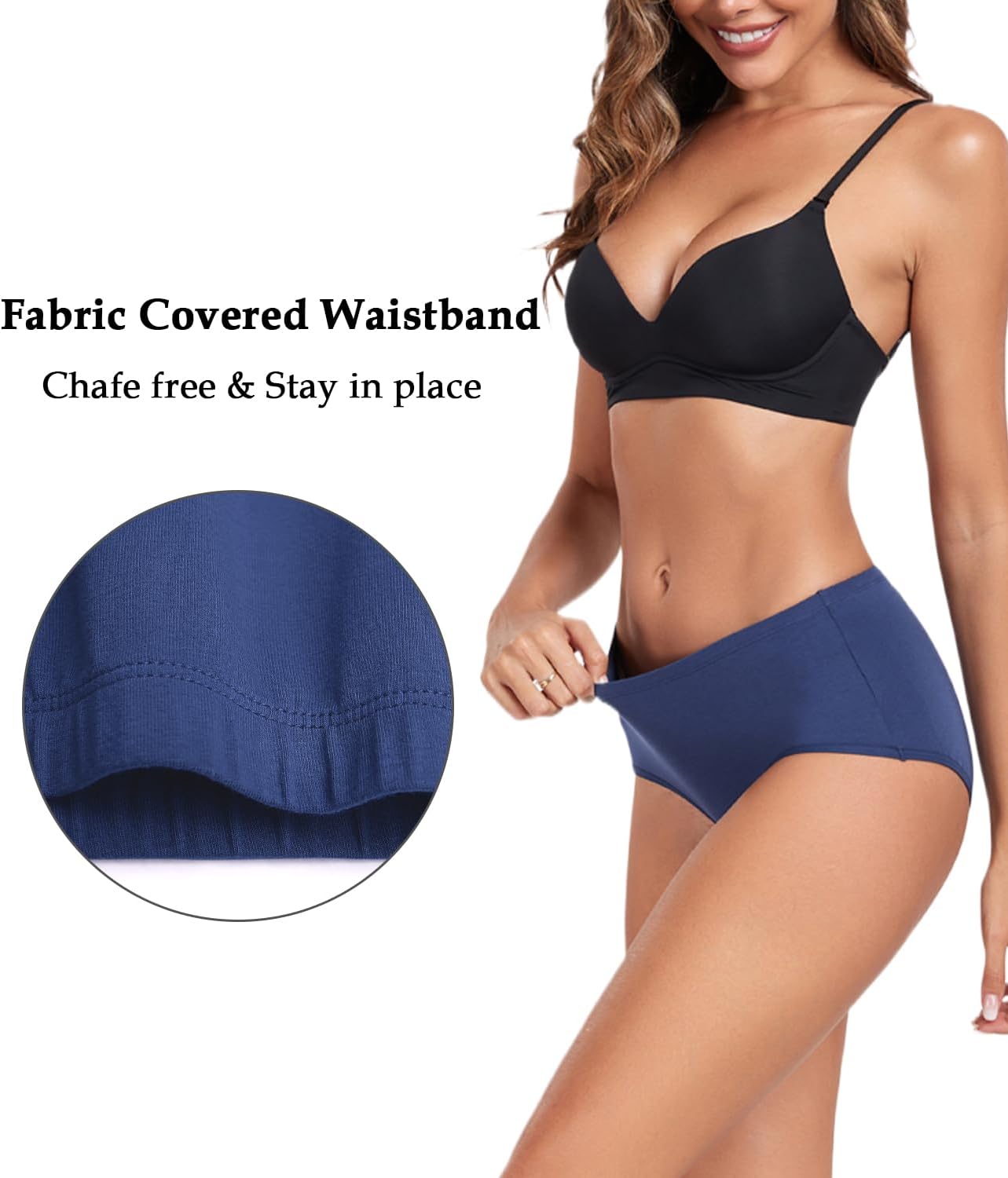 Detalle de wirarpa 6 Pack Cotton Knickers Full Coverage