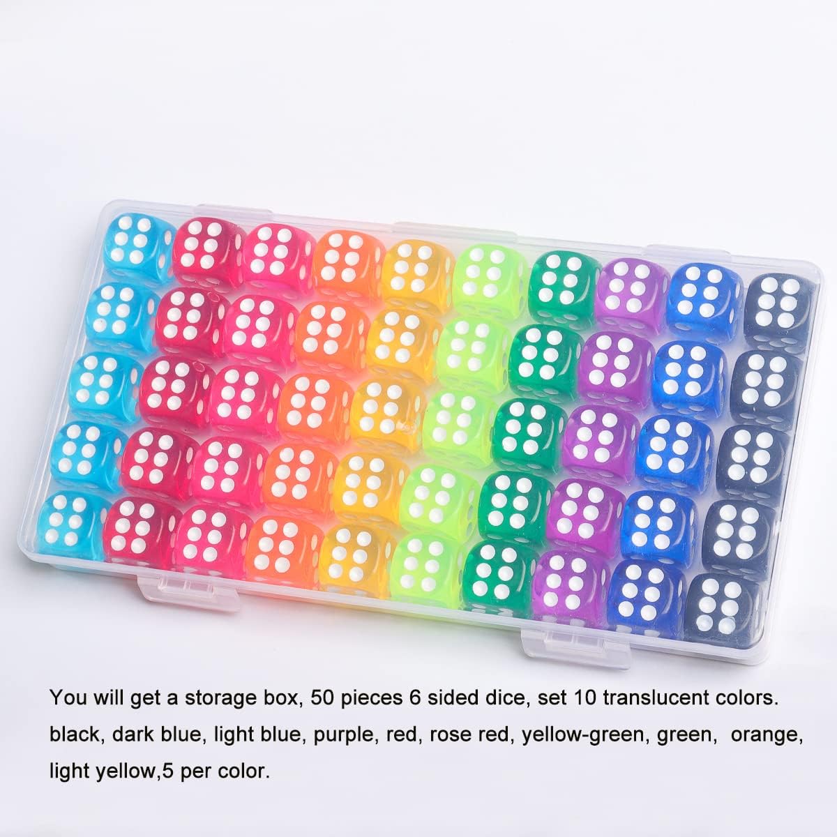 Thumbnail 5 de 50 Pieces 14mm Bulk Dice Set for Learning 🎲