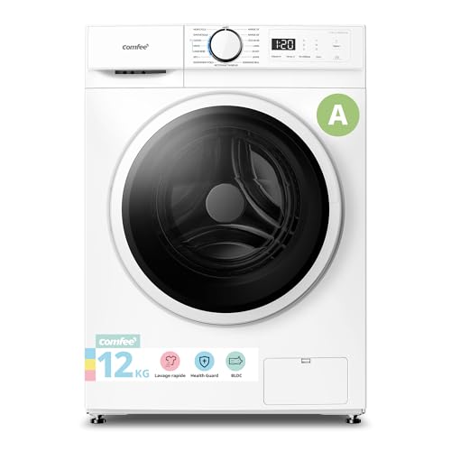 Detalle de COMFEE CF12EWA01W Lave-Linge 12 kg – Classe A, moteur BLDC 1400 RPM, blanc