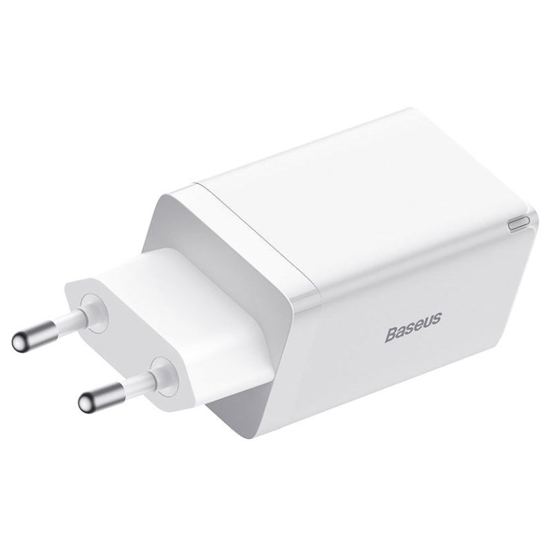 Detalle 2 de Baseus GaN5 Pro: Cargador de Pared 65 W con 3 Puertos (Blanco)