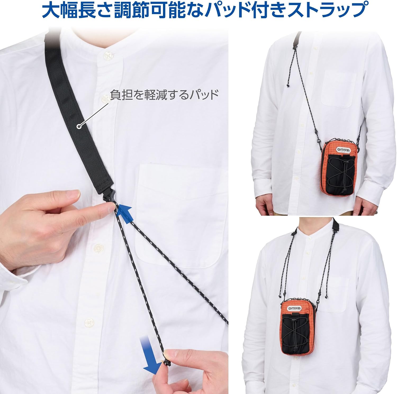 Thumbnail 6 de ハクバ HAKUBA OUTDOOR PRODUCTS 07AZ スマートフォンポーチ オレンジ 撥水素材・ボトル固定対応