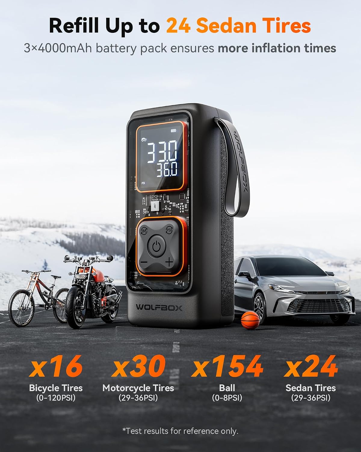Thumbnail 3 de WOLFBOX Cordless Tire Inflator 150 PSI