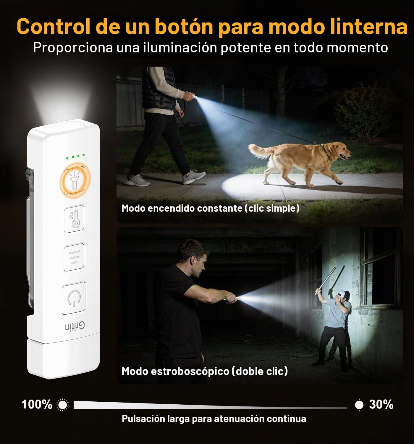 Thumbnail 5 de Gritin Luz de Lectura con 7+1 LED: 2 en 1, lámpara de lectura y linterna para uso diario y outdoor