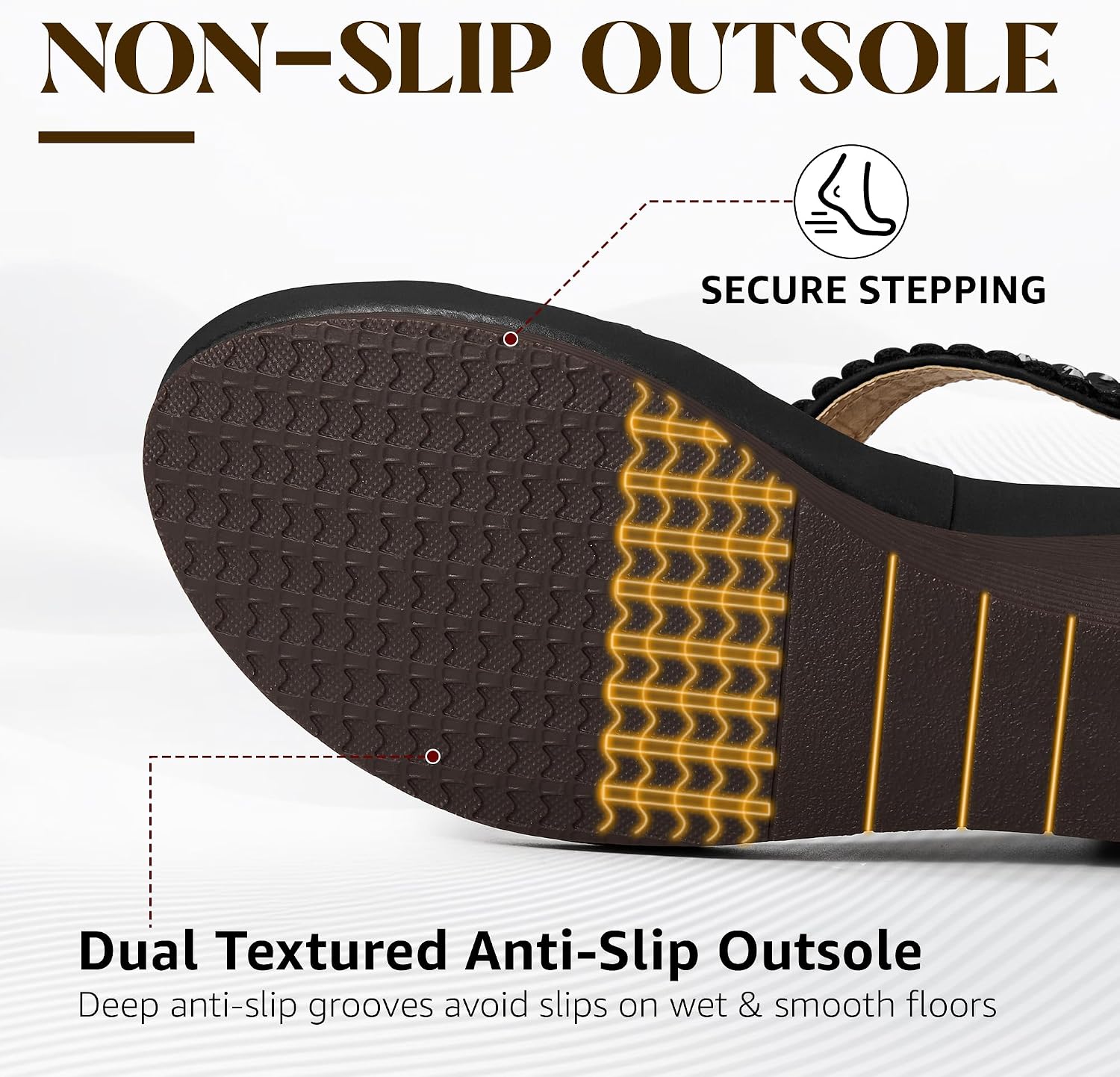 Detalle de Alicegana Comfy Wedge Sandals for Women