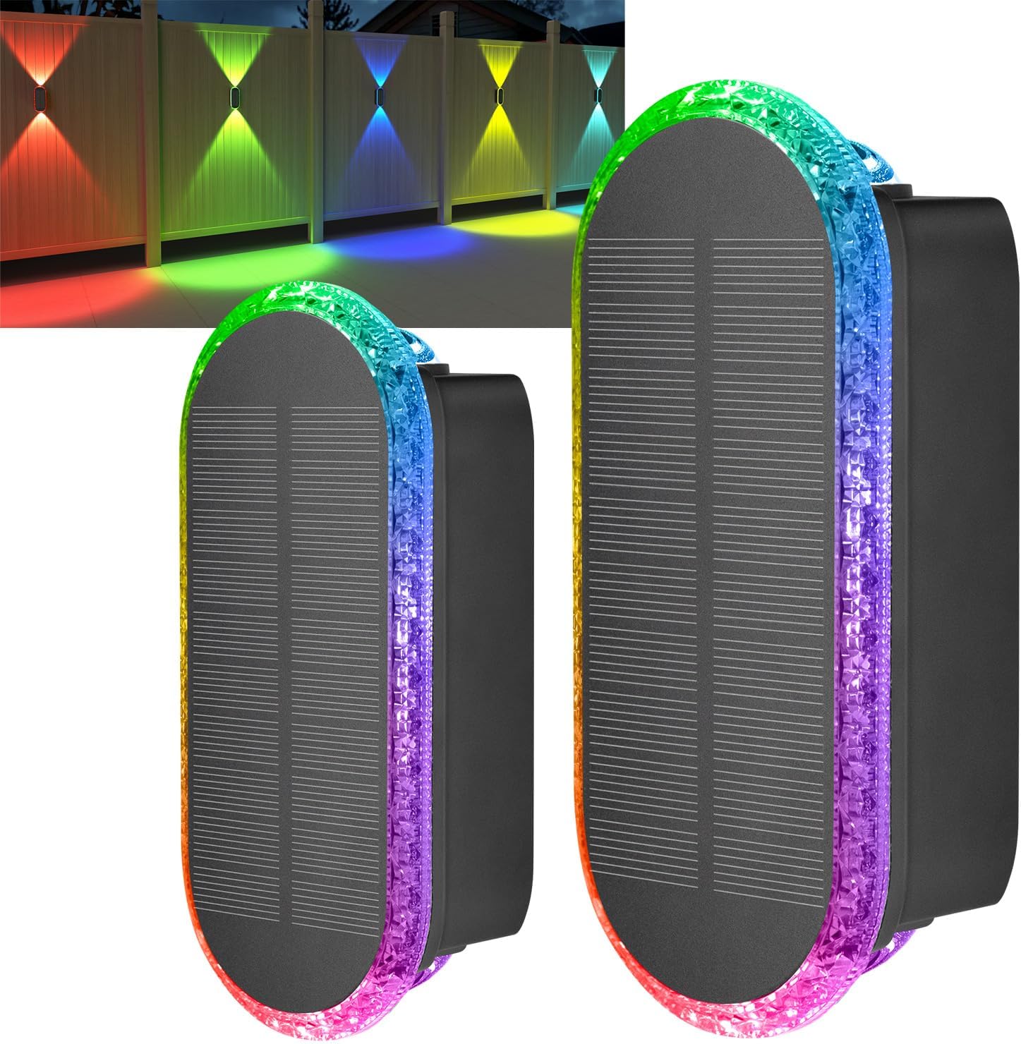 Thumbnail 6 de ELLASAY Solar Fence Lights 8PK 3000K–6000K