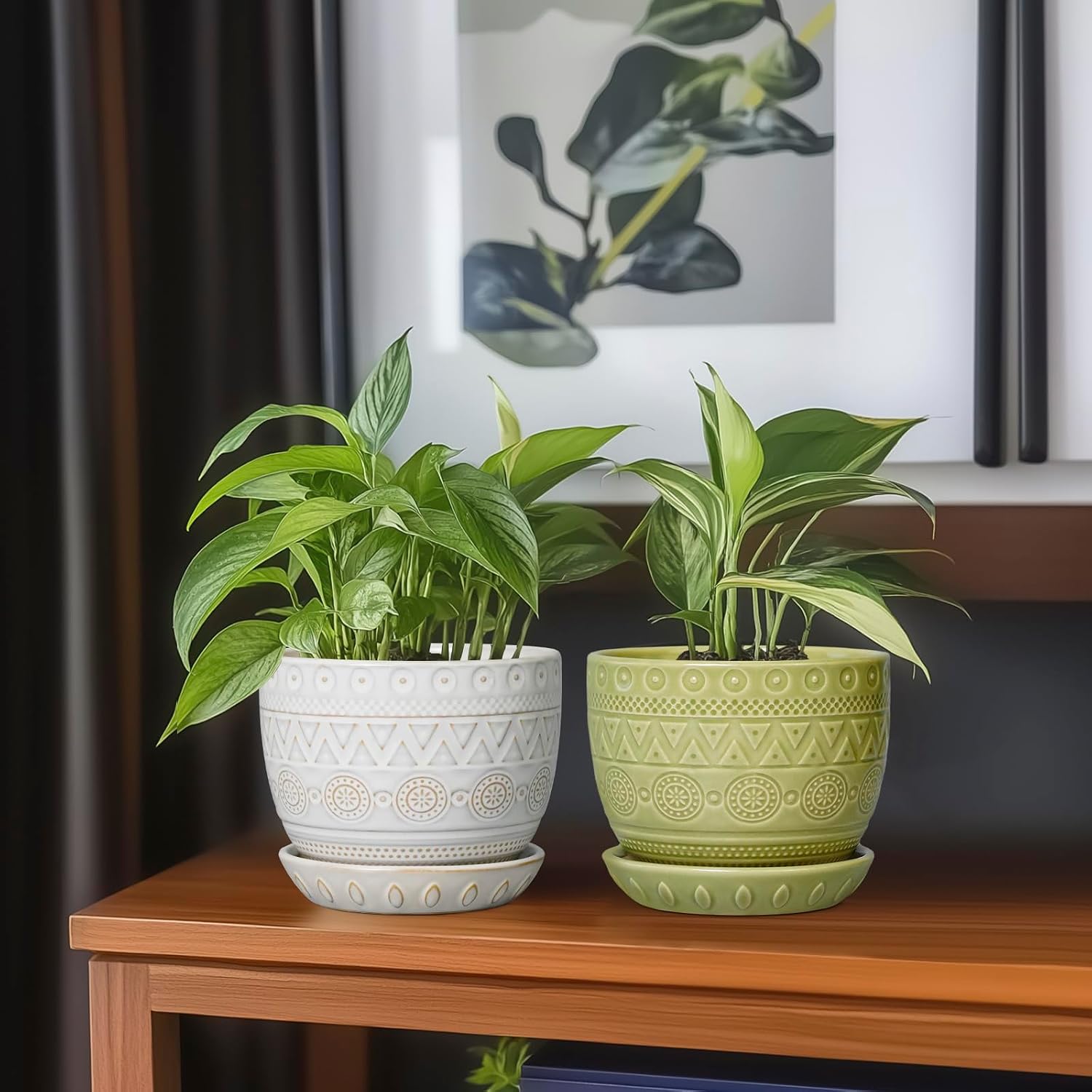 Thumbnail 6 de EPGardening Ceramic Plant Pot 5.5-Inch
