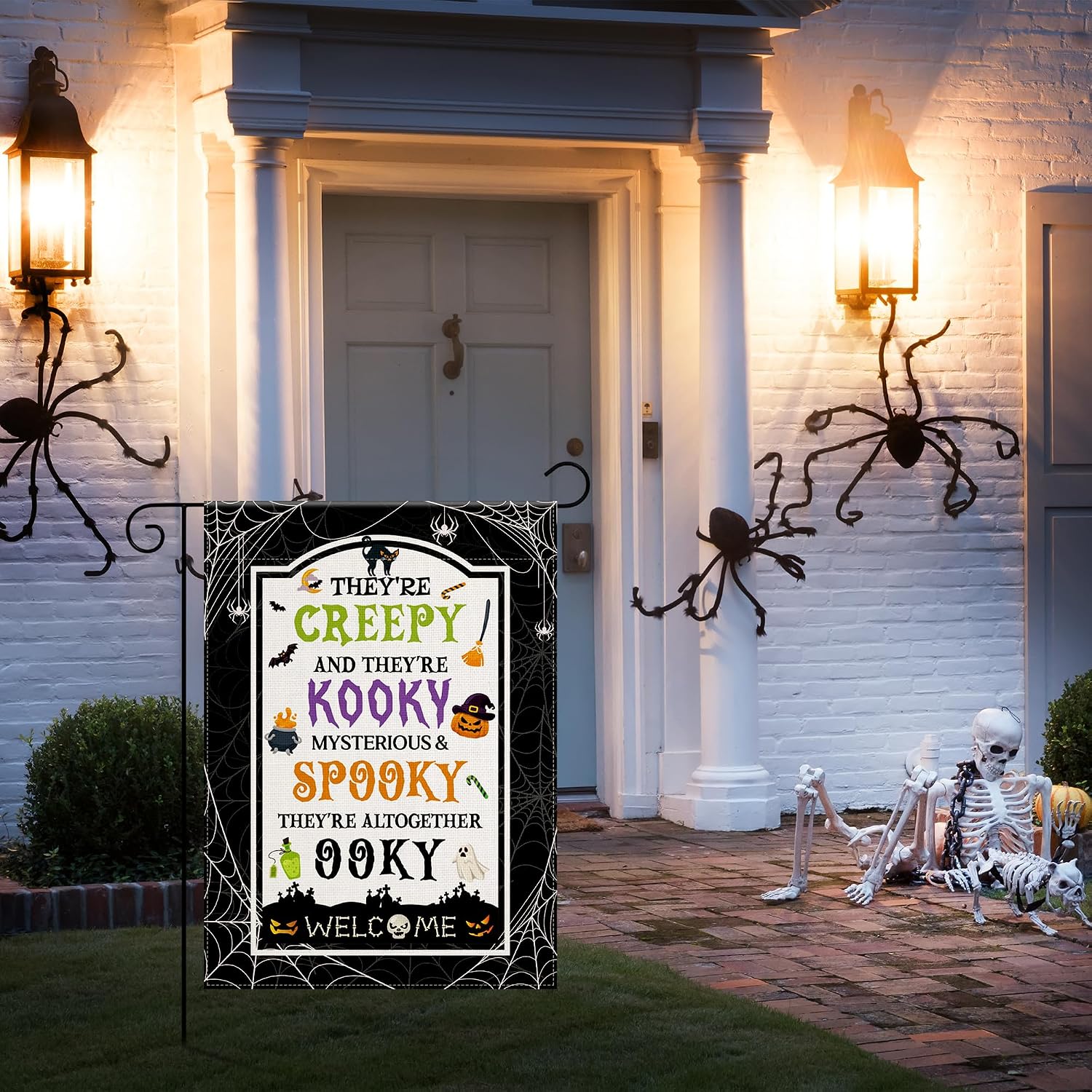 Detalle 2 de OHOME Halloween Garden Flag, Double-Sided Polyester, 12 x 18 Inch