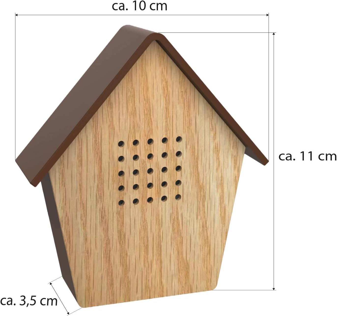 Detalle de Northpoint Naturgeräuschebox Vogelgesang – Bewegungsmelder, Echtholz, USB-C, Wandhalterung