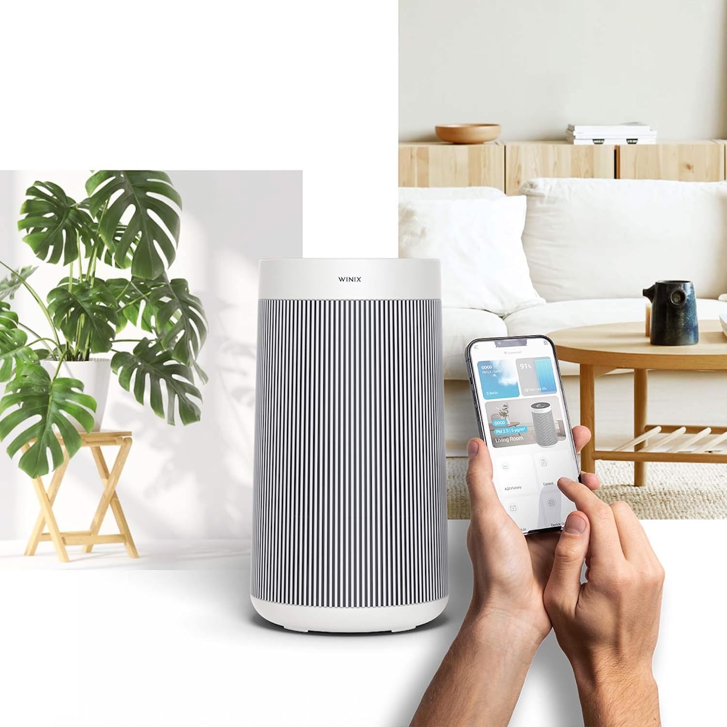 Detalle de WINIX T800 Air Purifier for Bedroom & Living Spaces – 120 m², Alexa & App Integrated