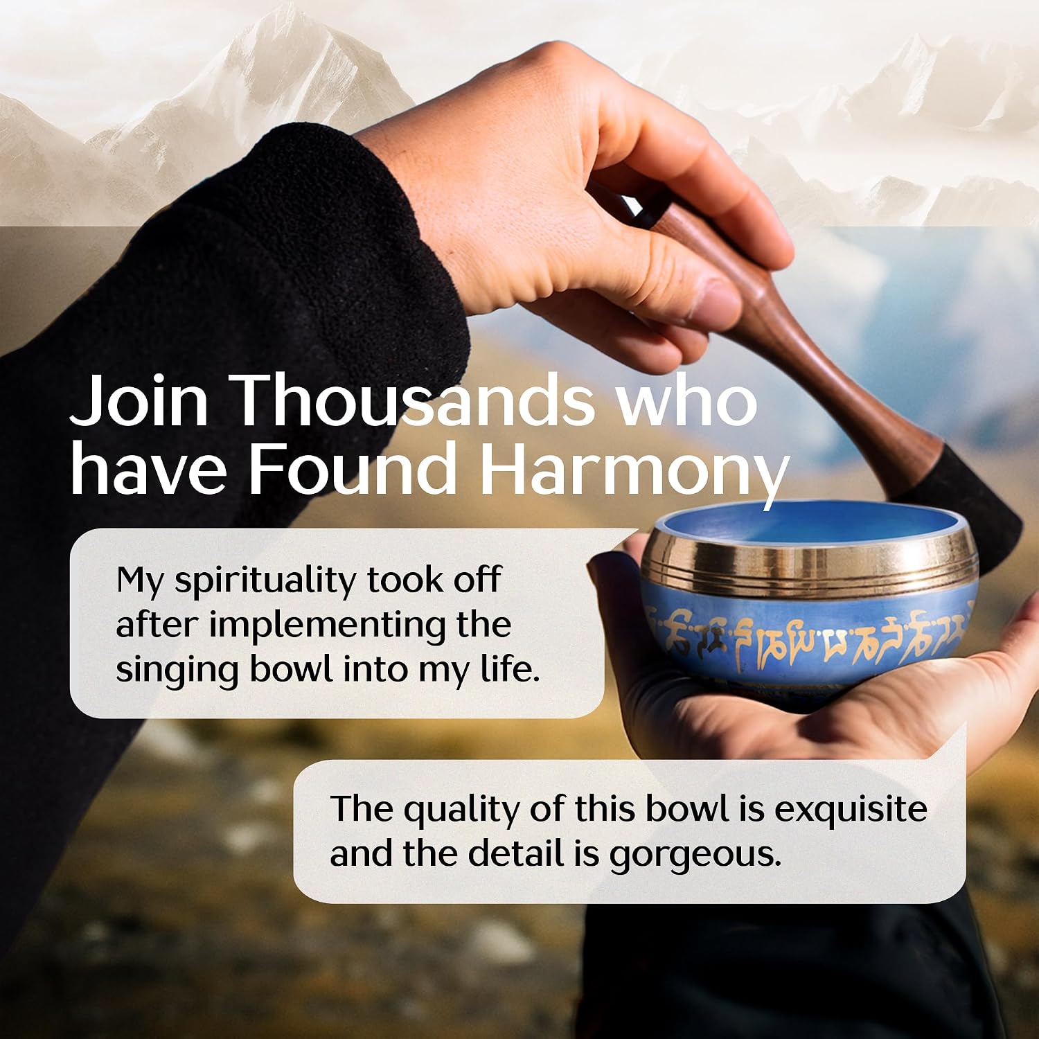 Detalle de Silent Mind Tibetan Singing Bowl 🧘