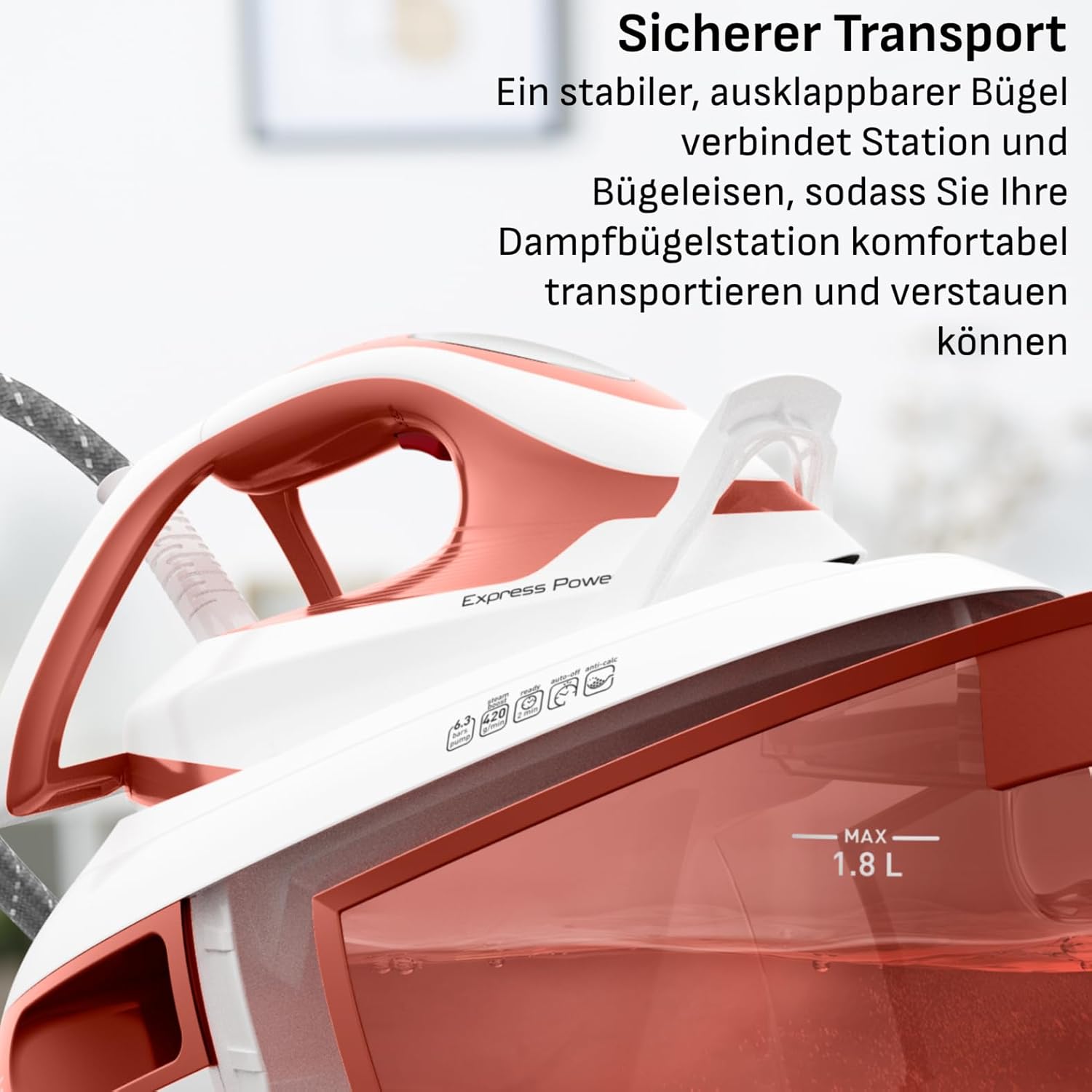 Thumbnail 6 de Tefal Express Power Dampfbügelstation SV8110