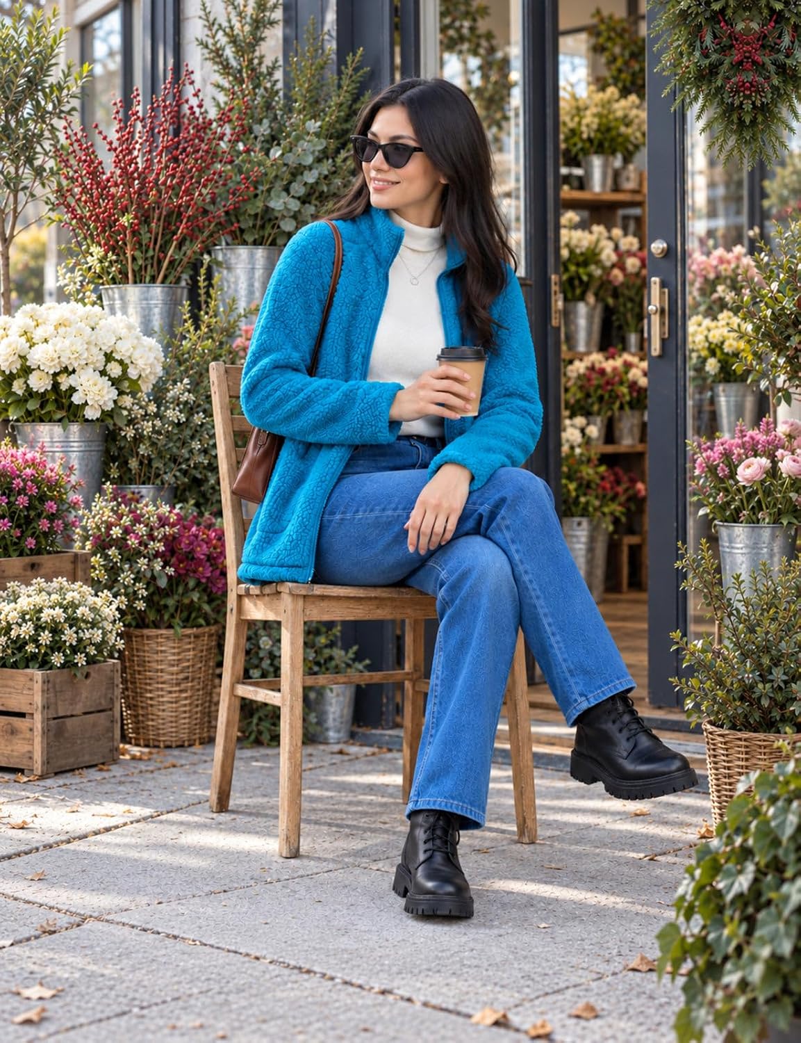 Detalle de Baleaf Women's Long Fleece Jacket, 100% Polyester