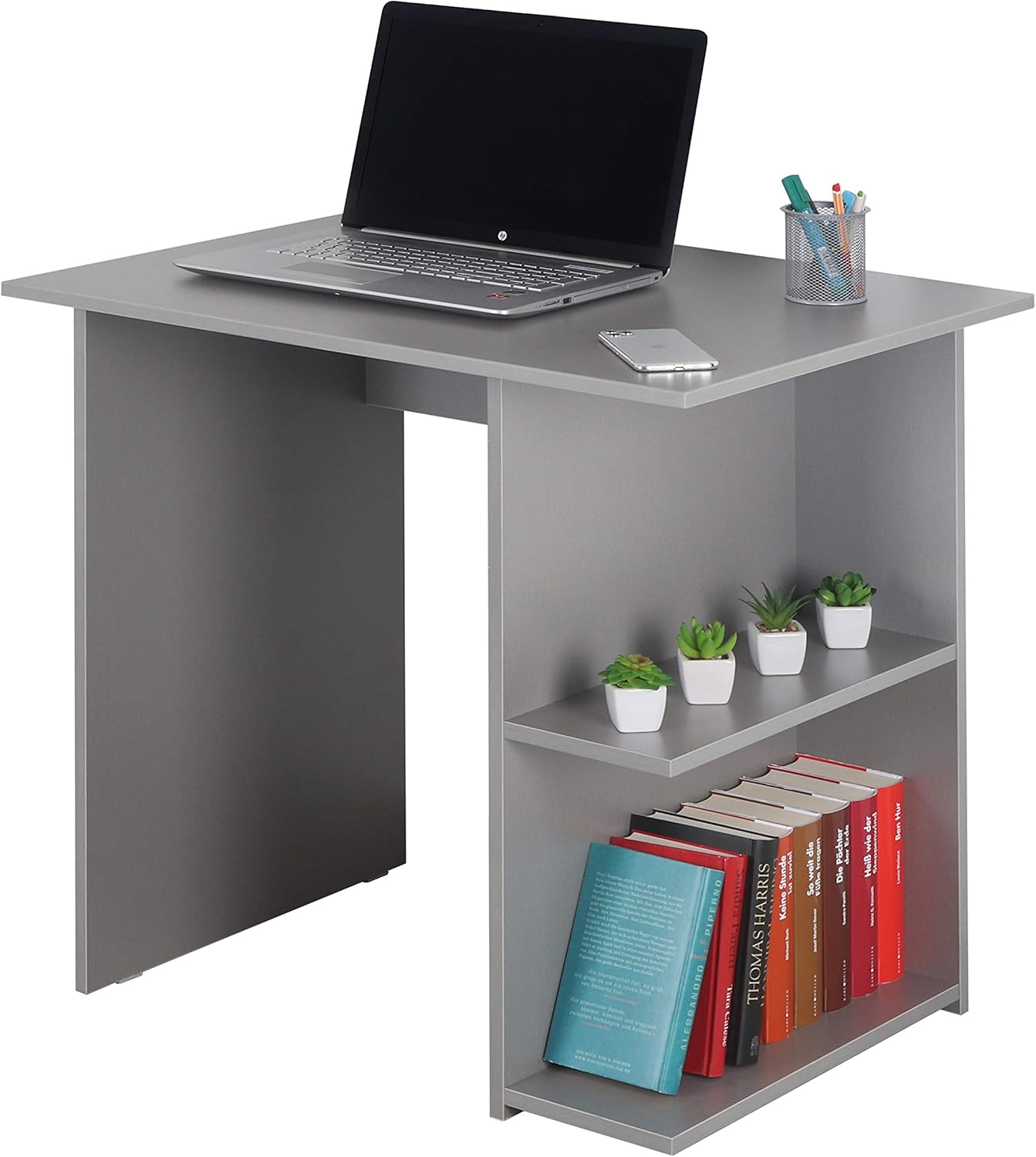 Detalle de RICOO Bureau avec Rangement WM089-PL 82 × 76 × 60 cm – Petit Gris