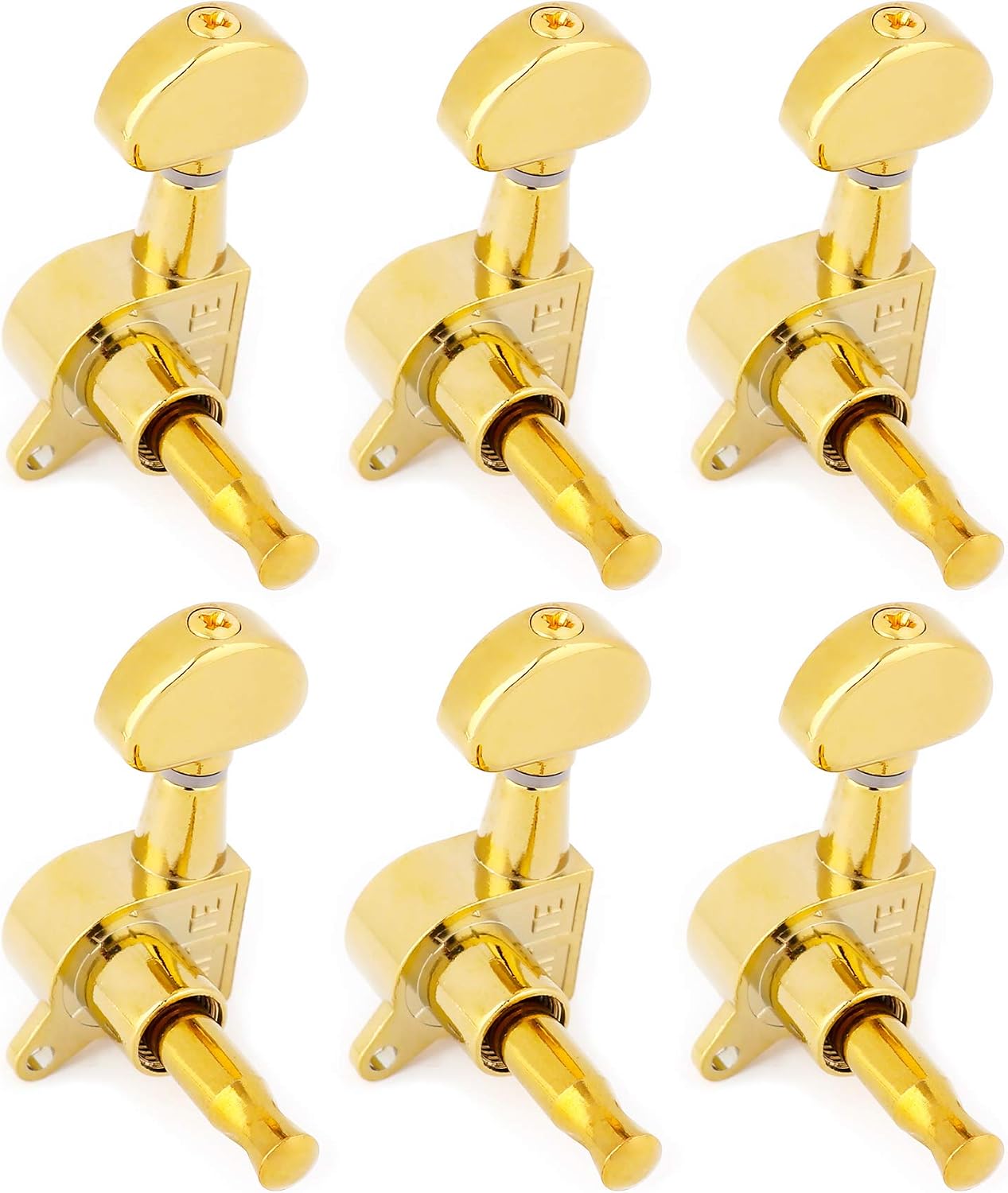 Detalle de Rubatone TP 06-6R Sealed Guitar Tuning Pegs, 6 Right, Gold Zinc Alloy