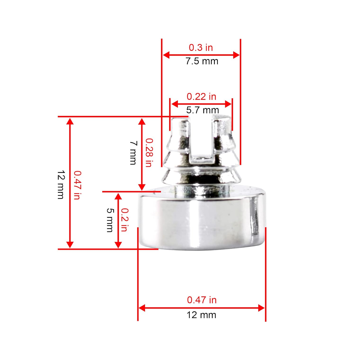 Detalle 2 de RhinoTuning 50 Pcs Set 0.3" / 7.5mm Wheel Rim Rivets – Replacement Plastic Rivets for Auto