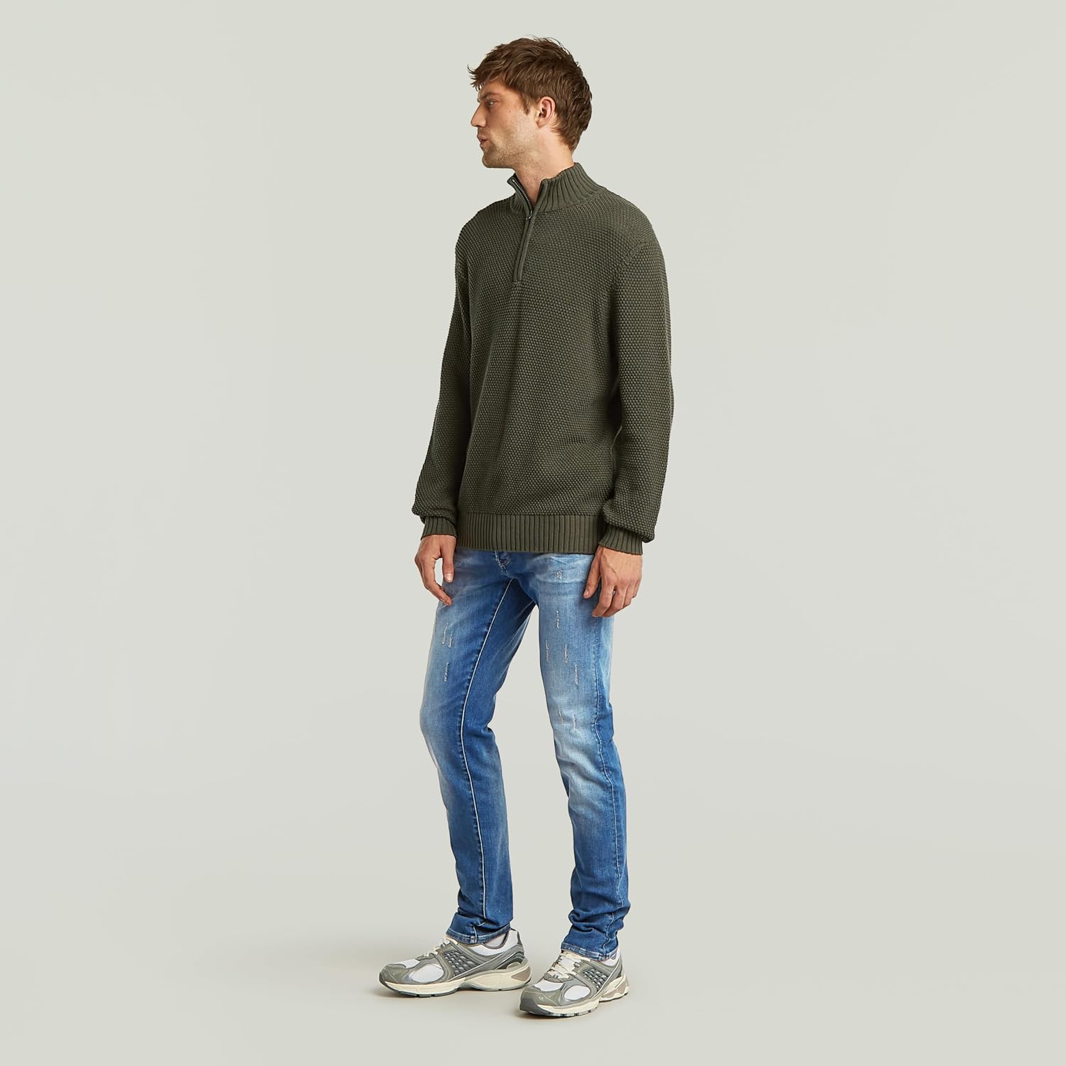 Detalle 2 de G-Star Herren 3301 Slim Jeans mit Knopfverschluss und 5 Taschen