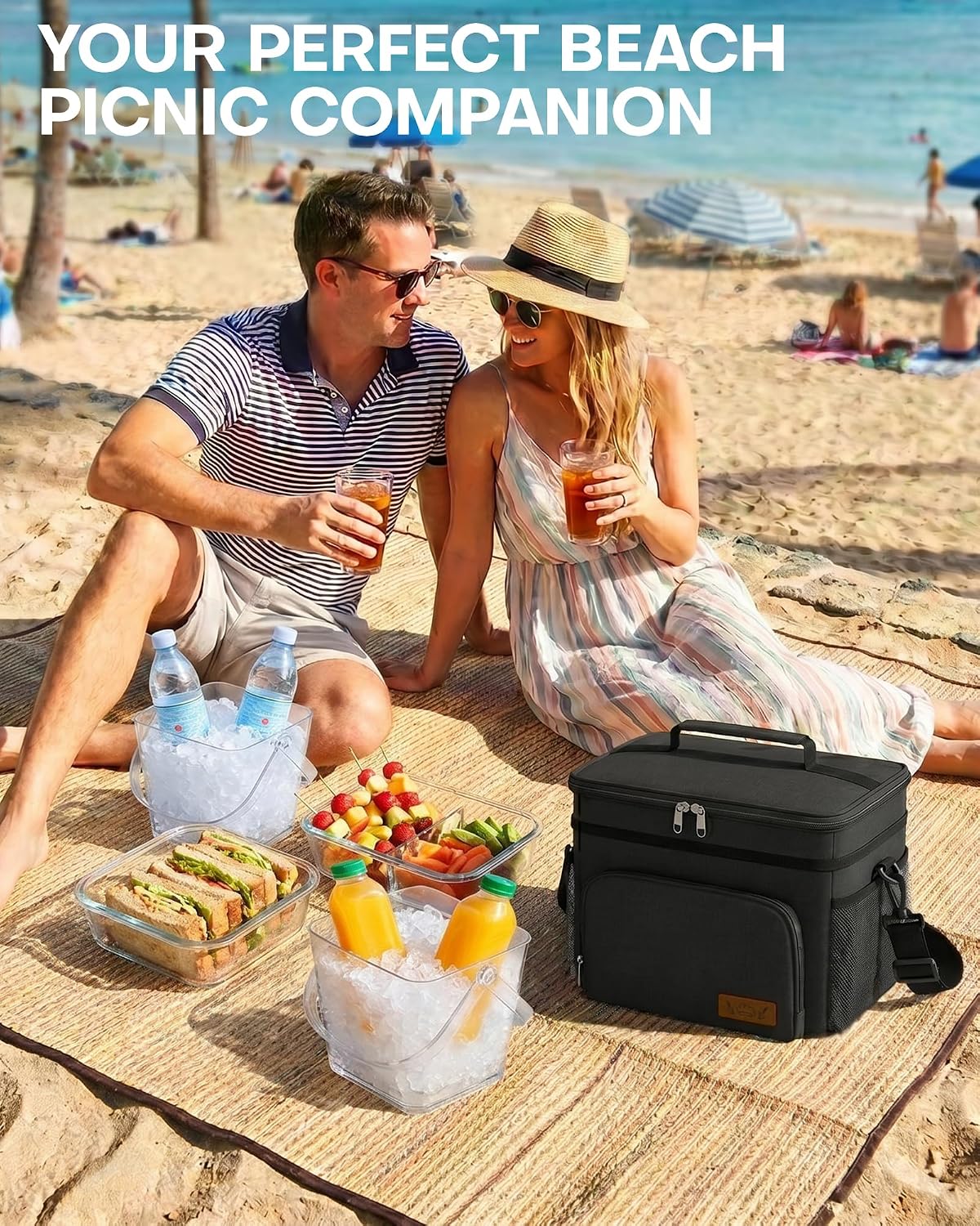 Detalle de HOTOR Insulated Lunch Box 9L — Leak-Proof Cooler Lunch Bag for Work and On-the-Go