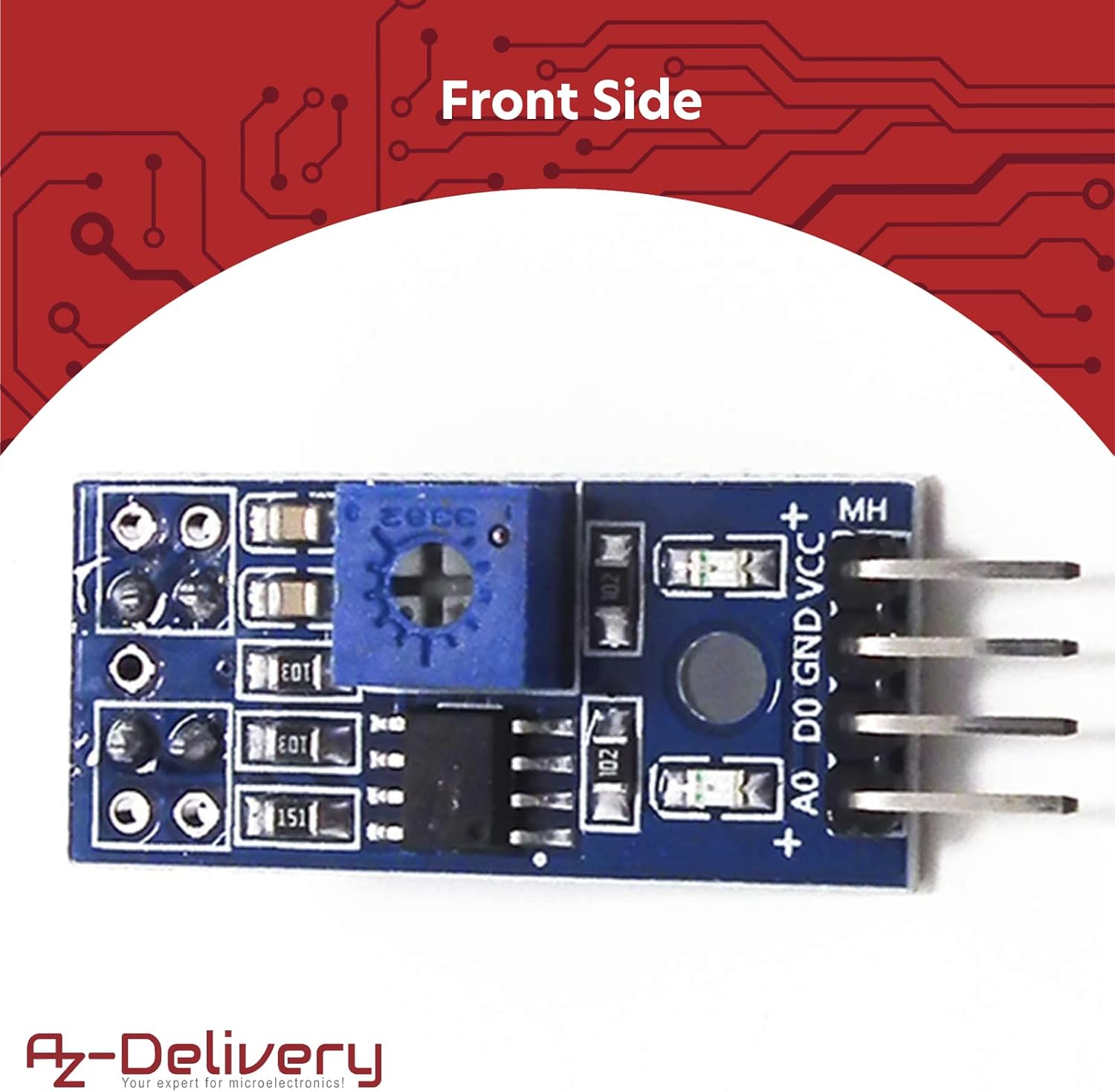 Thumbnail 1 de AZDelivery 3× TCRT5000 IR infrarouge suiveur de lignes, compatible Arduino et Raspberry Pi (avec e-book)