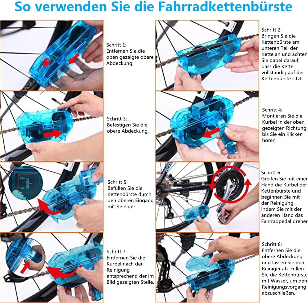 Thumbnail 4 de HonLena Kettenreiniger Fahrradkette – Komplettset mit Kettenbürste und Scrubber für schnelle, gründliche Reinigung