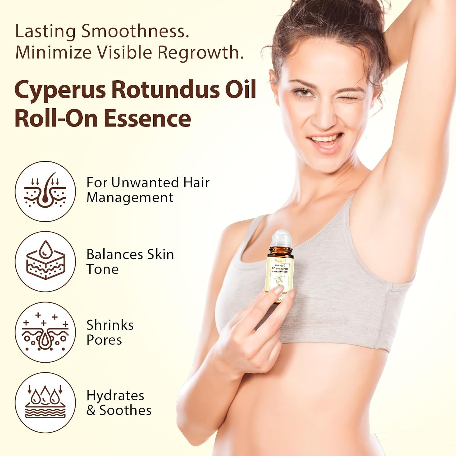 Detalle de Uocasi Cyperus Rotundus Oil Roller Ball 2.02 Fl Oz