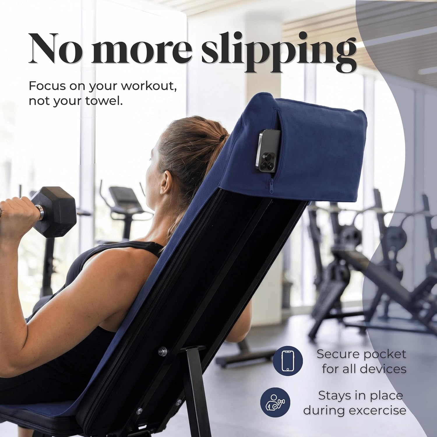 Thumbnail 6 de nujë Fitness Handtuch mit Tasche (Microfaser) – extra groß 125x50 cm, inklusive Geschenkverpackung