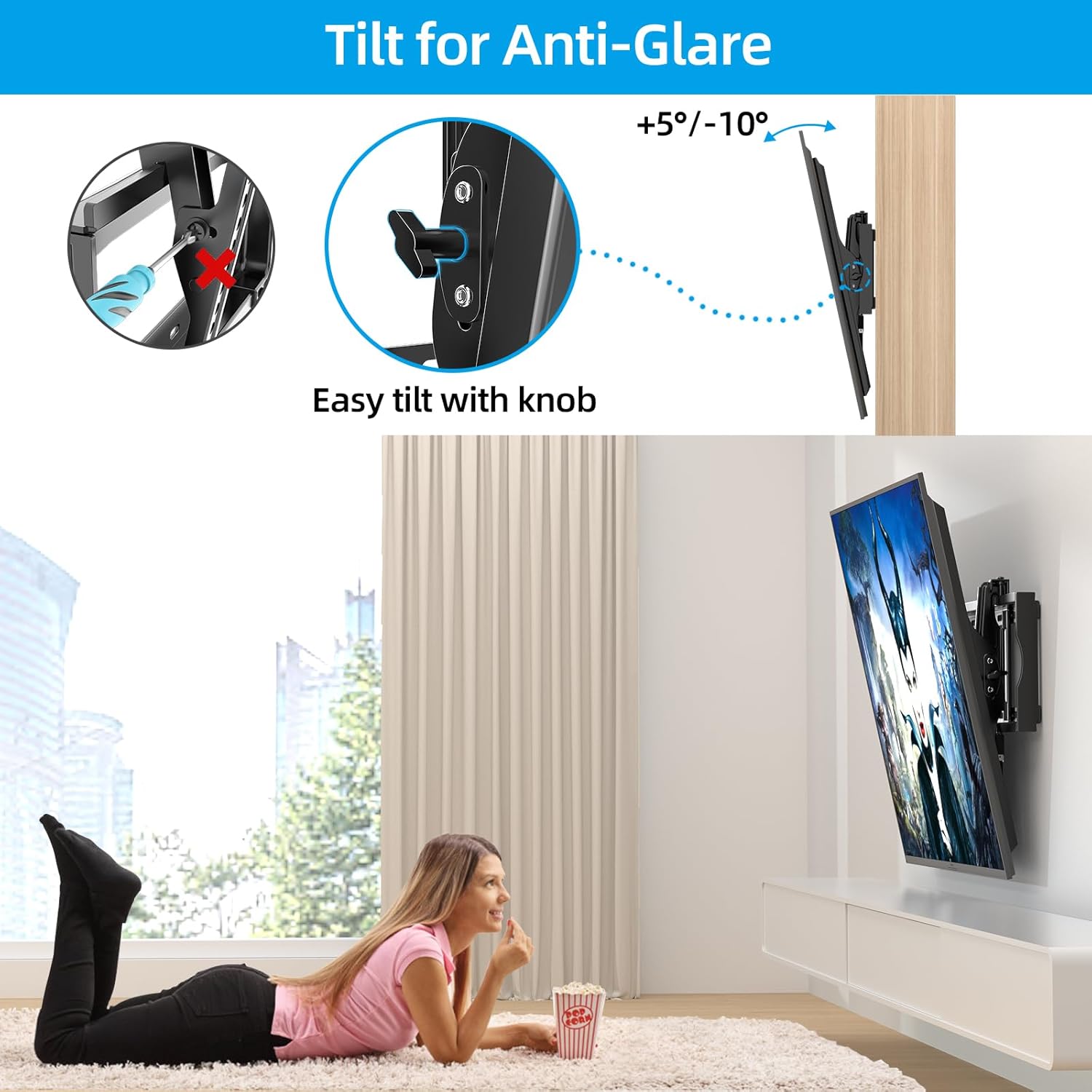 Thumbnail 2 de HOME VISION Heavy Duty Tilt TV Mount 200 lbs