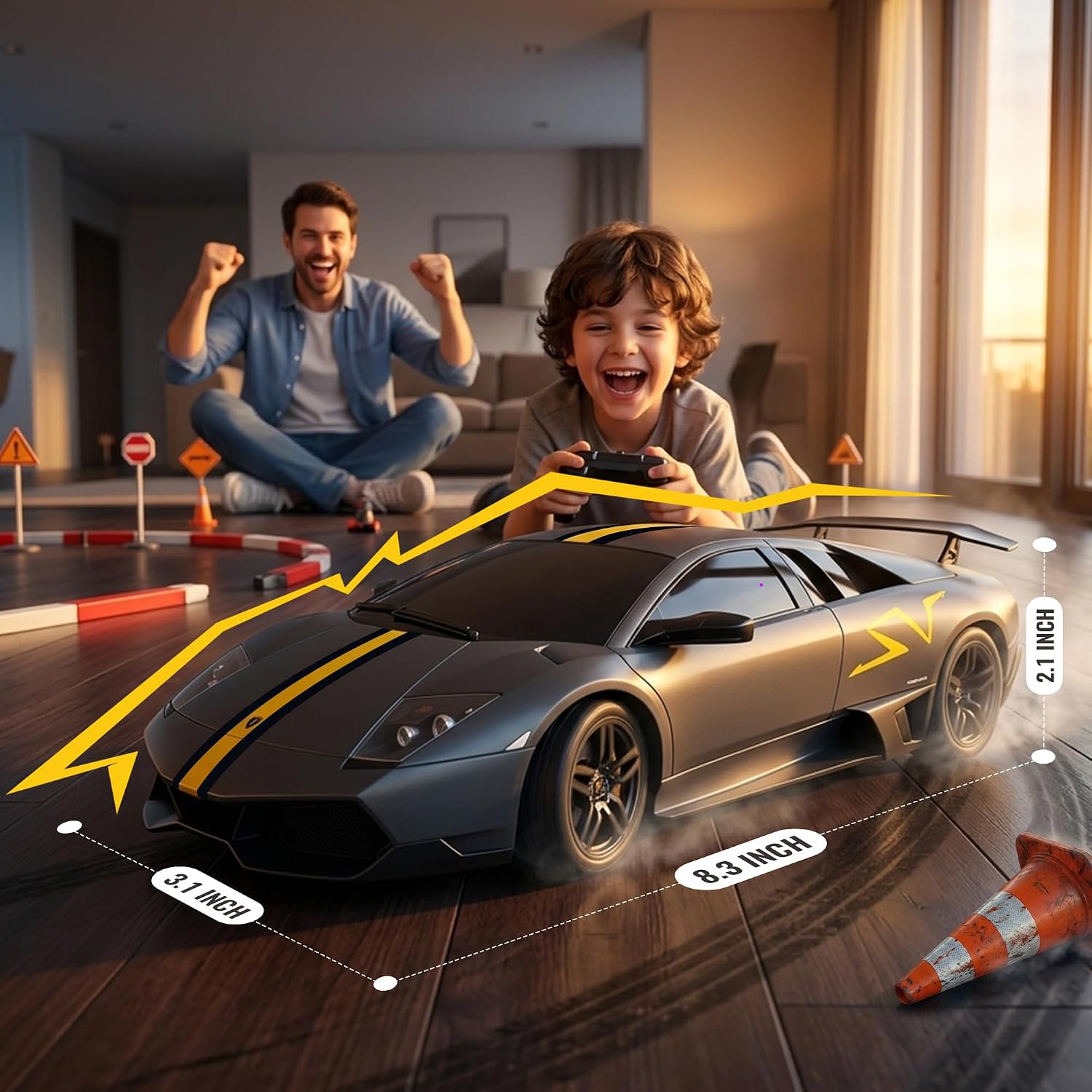 Thumbnail 6 de BEZGAR 39001 Lamborghini Murcielago LP670-4 Superveloce RC Car, 1:24