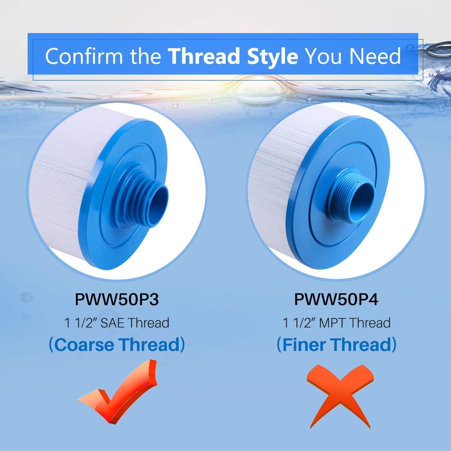 Thumbnail 3 de POOLPURE 6CH-940 spa filter 2 pack