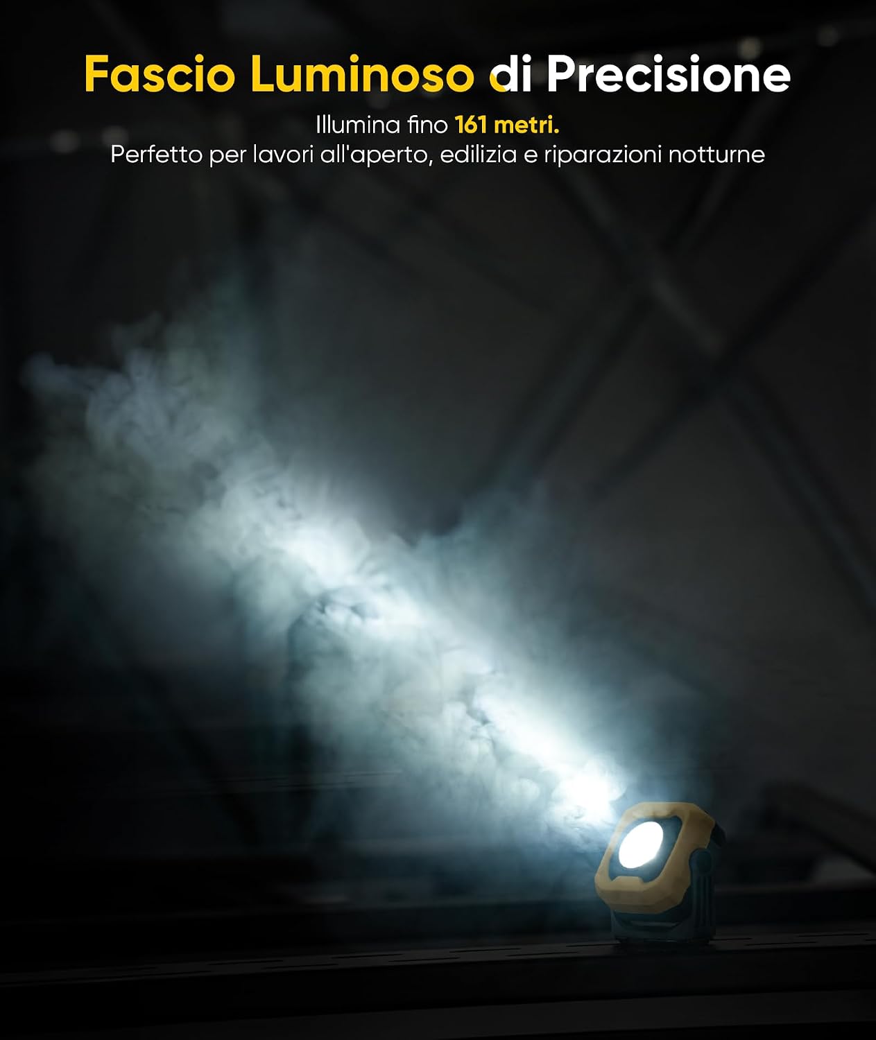 Thumbnail 3 de HOTLIGH Faro LED Ricaricabile 1200LM IPX4: Luce versátil per officina, campeggio e emergenze