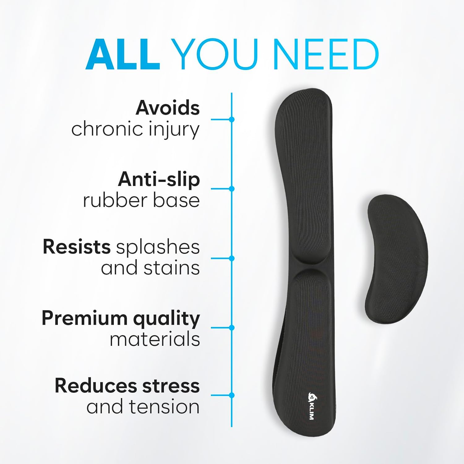 Thumbnail 4 de KLIM Wrist Rest Set poggiapolsi per tastiera e mouse 🖱️