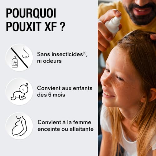 Detalle de Pouxit XF Lotion Anti-Poux et Lentes – Traitement en 15 minutes, dès 6 mois, 200 ml