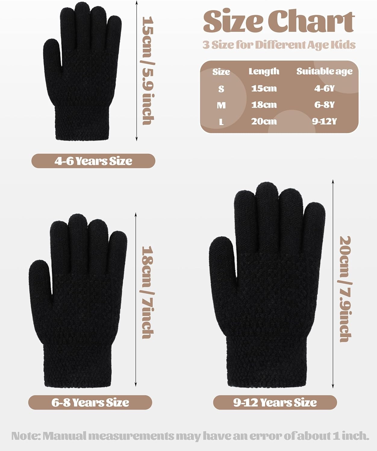 Detalle 2 de Glooarm 2 Pairs Kids Gloves 4-12