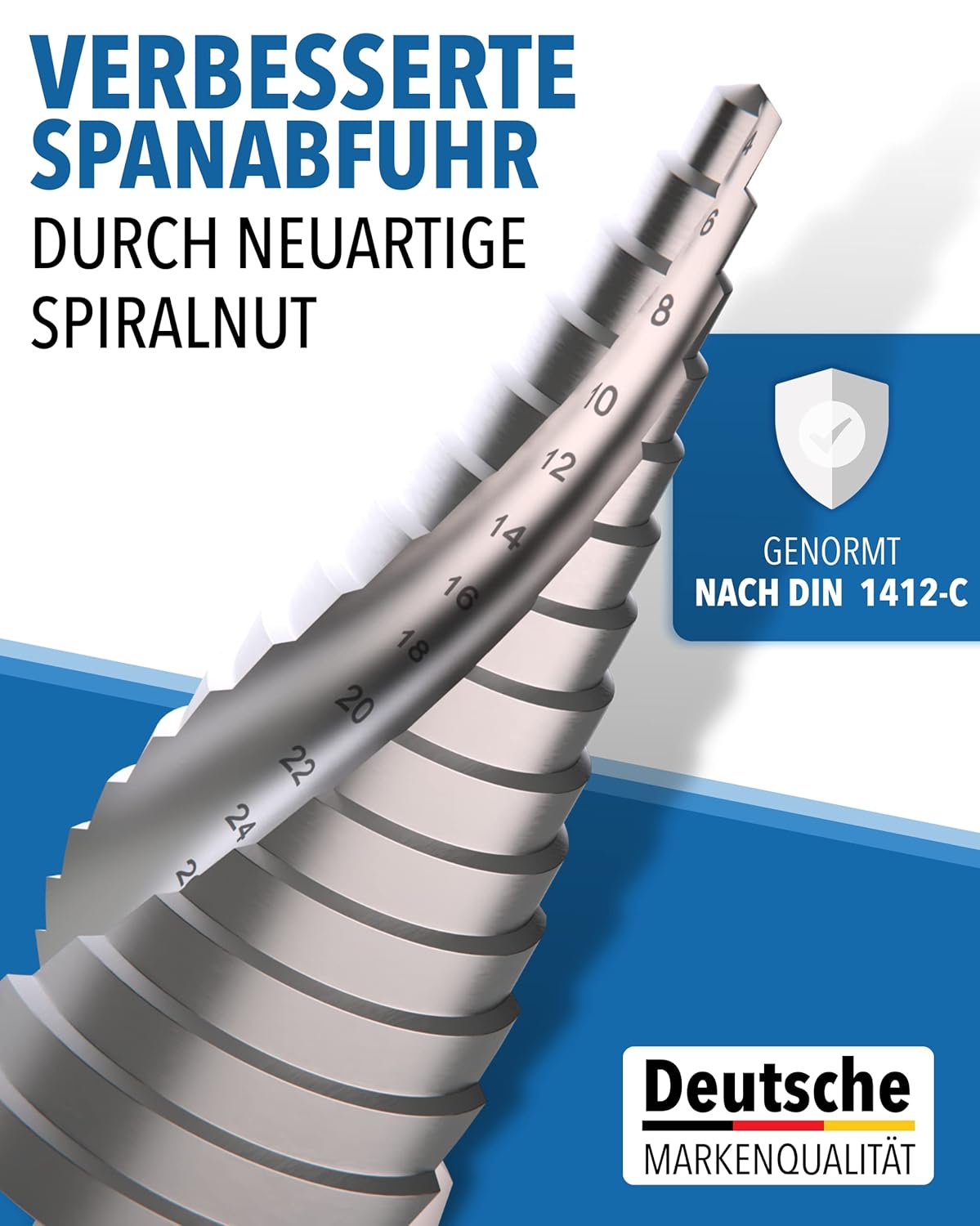 Thumbnail 3 de Stufenbohrer Profi aus HSS Stahl Ø 4–32 mm