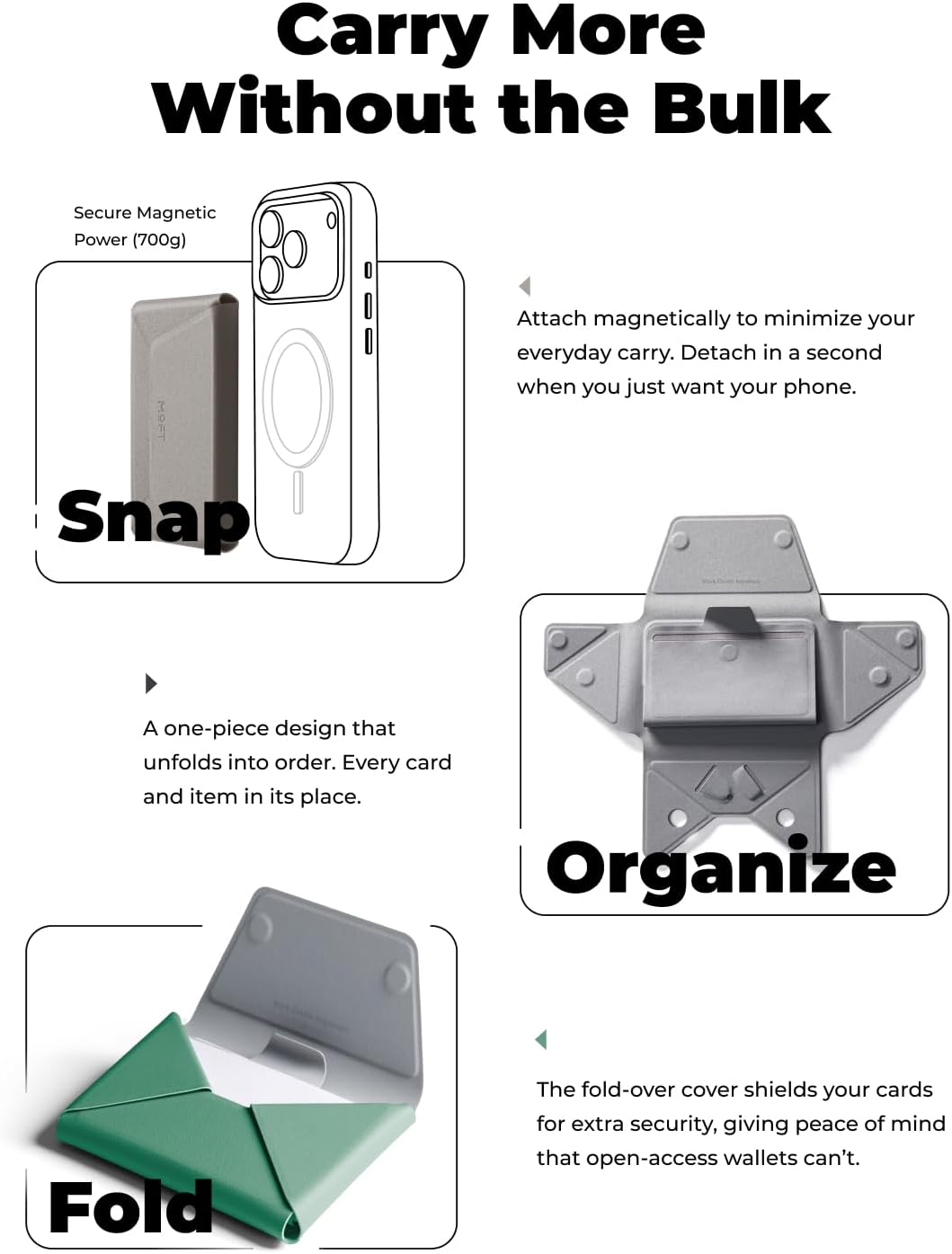 Thumbnail 5 de MOFT Magsafe: portafoglio minimalista con supporto magnetico e RFID, 8 carte