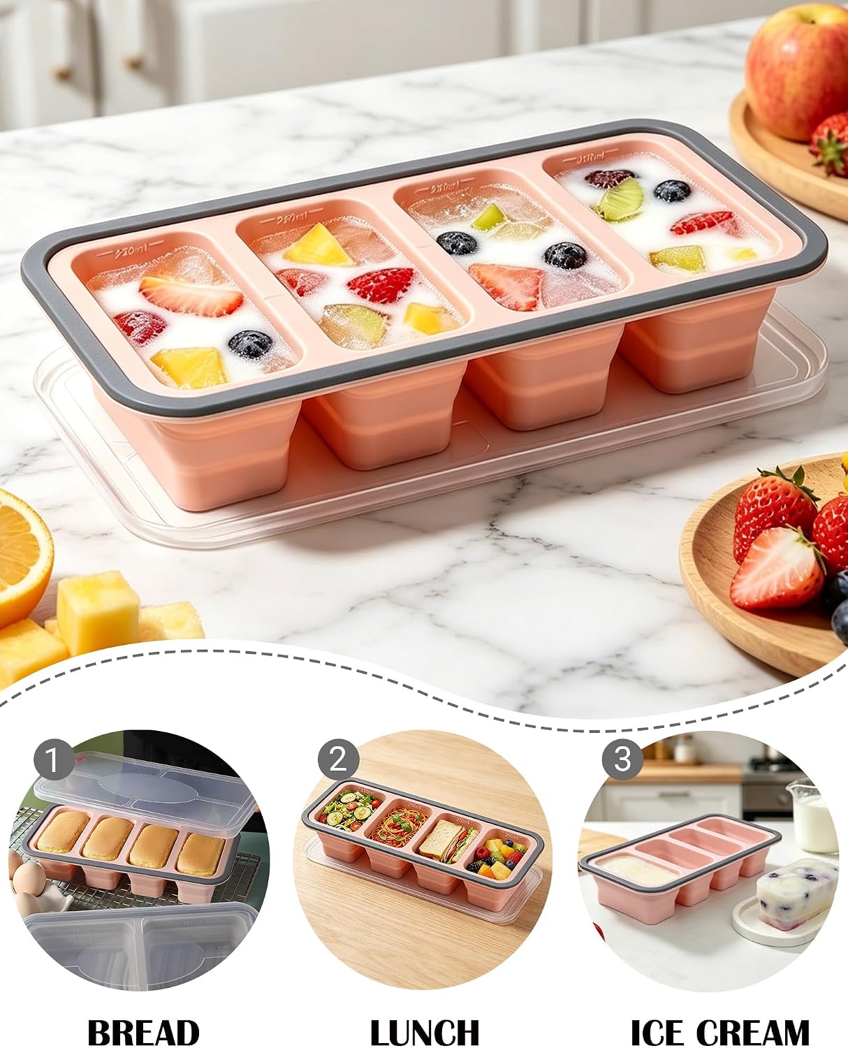 Detalle 2 de Silicone Freezer Trays, 1-Cup