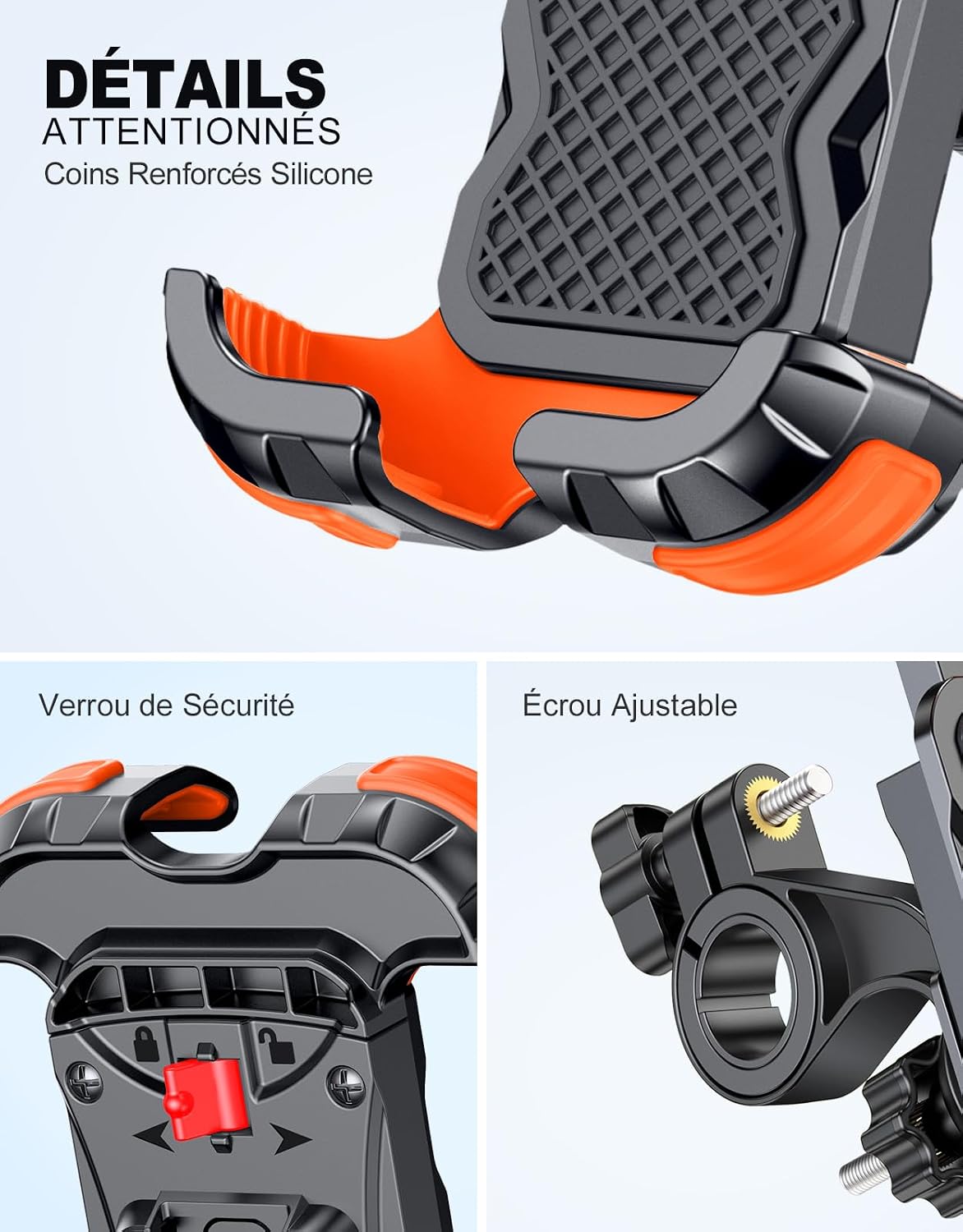 Thumbnail 2 de Glangeh Support Téléphone Velóire [Verrouillage Sécurisé] – Installation rapide et rotation à 360°