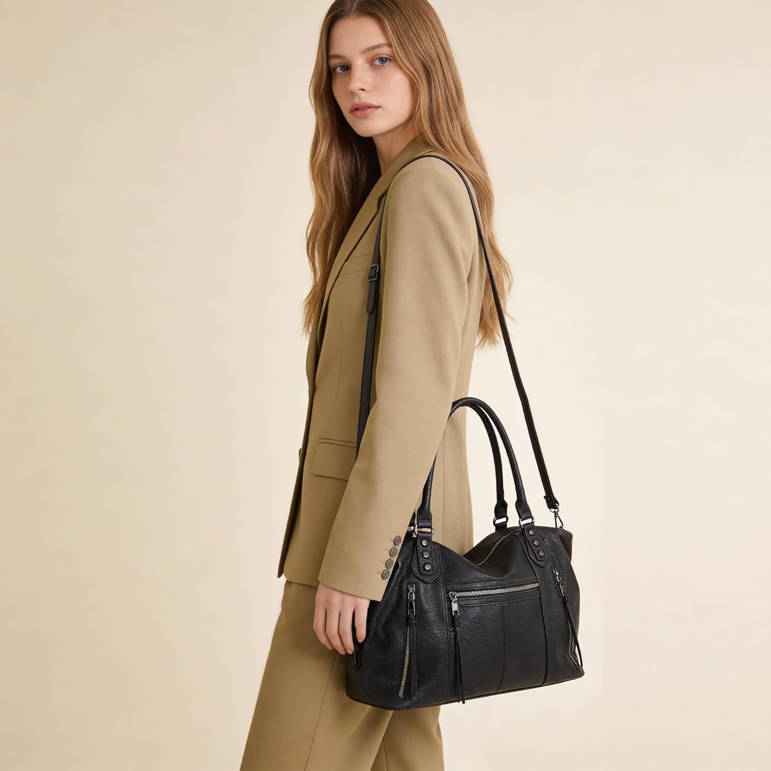 Thumbnail 1 de TANTOMI Damenhandtasche – Mittelgroße Umhängetasche & Crossbody-Tasche mit verstellbarem Riemen