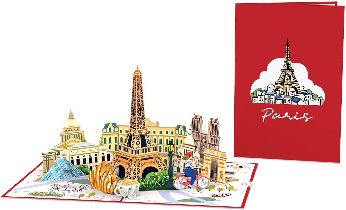 Thumbnail 4 de papercrush® Pop-Up Karte Paris – Geburtstagskarte mit 3D-Aufklapp-Effekt und Geldfach