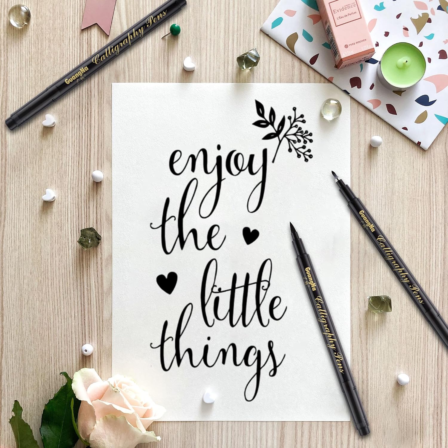Detalle de Surcotto Calligraphy Pens kalligrafieset met 6 pennen en 4 puntsoorten