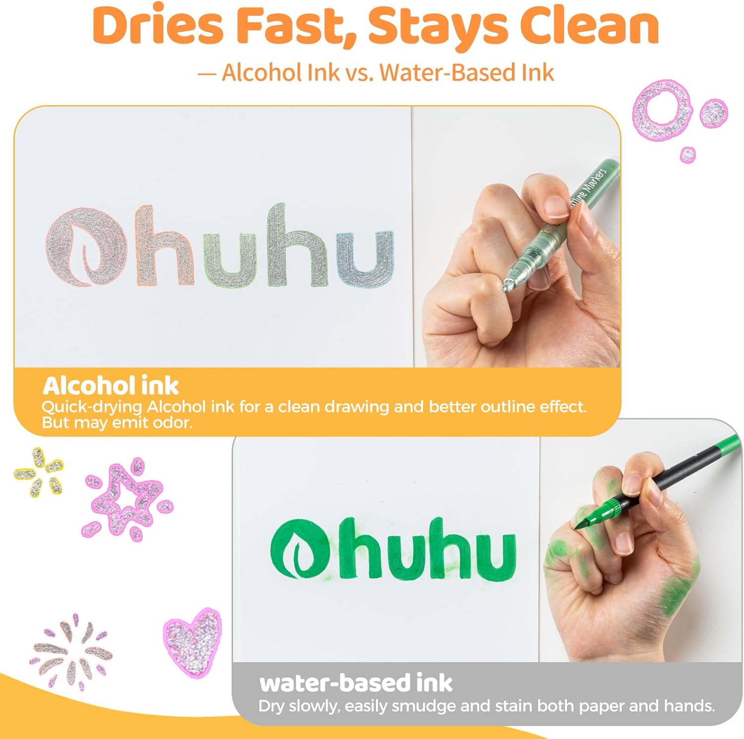 Thumbnail 2 de Ohuhu Calza Stuffers pennarelli glitter metallizzati 18 🎨